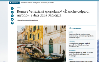 Lo studio di Filippo Celata e Antonello Romano sul Corriere della Sera del 27/09/23